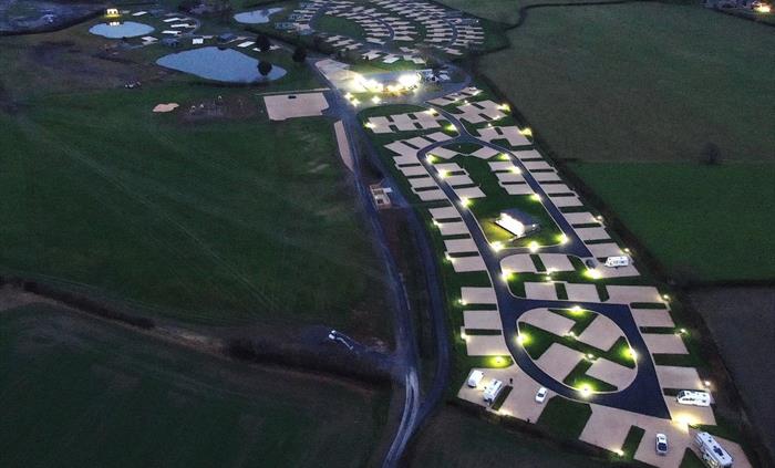 Meadow Springs' Touring Park at Twilight